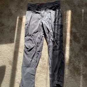 wrangler grey technical pants with side pockets